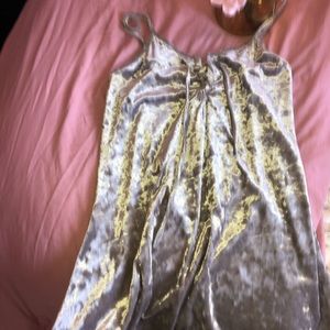 Grey shiny soft dress